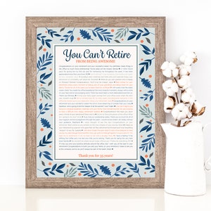 Ruhestand Print - Individuell | Geschenk zum Ruhestand | Ruhestand Party - Blau