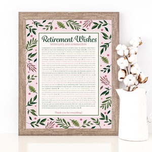 Ruhestand Print - Individuell | Geschenk zum Ruhestand | Ruhestand Party - Pink