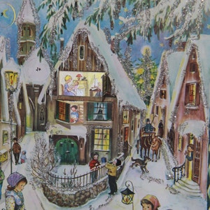 Vintage Advent Calendar pic1, German christmas, prepare for the holidays, magical, picture advent calendar/ image 4