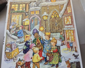 Advent Calendar, vintage christmas, picture advent calendar, made in Germany (pic#18)