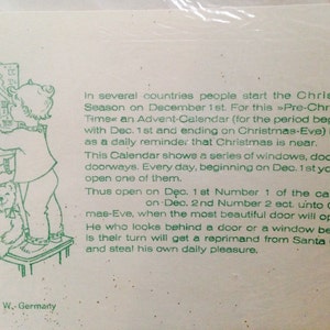 Vintage Advent Calendar pic1, German christmas, prepare for the holidays, magical, picture advent calendar/ image 5