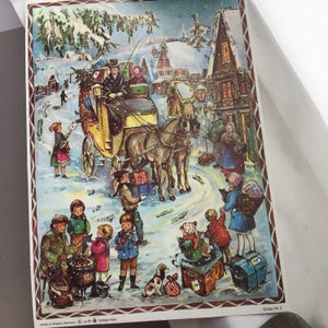 Picture Advent Calendar / German Advent / made in Germany/ (pic#2) /vintage / vintage Christmas / Advent Calendars/ nostalgic advent