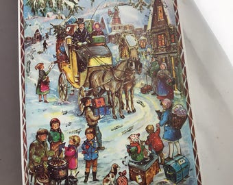 Picture Advent Calendar / German Advent / made in Germany/ (pic#2) /vintage / vintage Christmas / Advent Calendars/ nostalgic advent