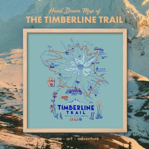 TIMBERLINE TRAIL - Hand Drawn Map