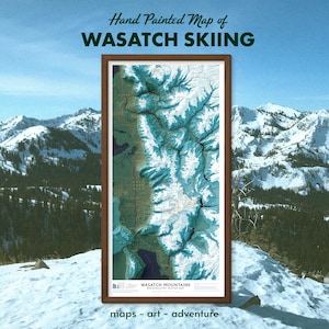 WASATCH MOUNTAINS - Backcountry Winter Ski & Snowboard Map