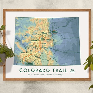 COLORADO TRAIL - Hand Drawn Map