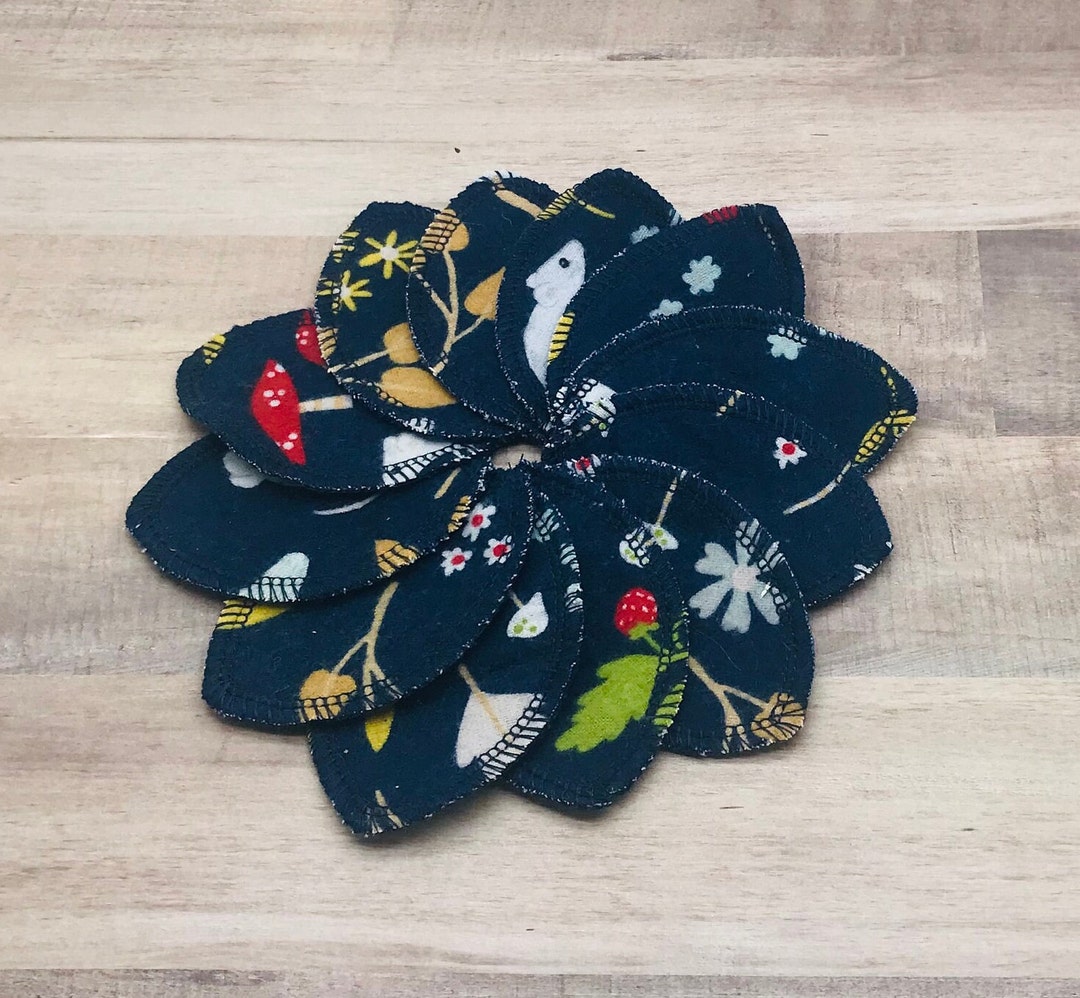 Cotton Flannel Set of 12 READY TO SHIP Interlabial Pads Etsy