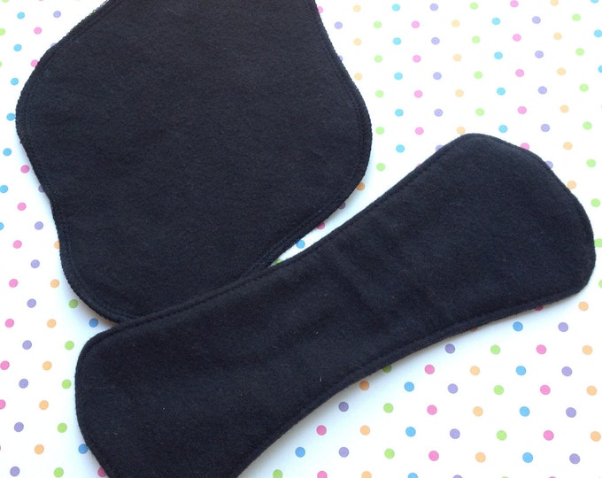 Choose Size/style Black Panty Liners Reusable Cloth Liners Etsy
