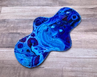 12" Moderate Absorbency - Paints Pour Print Minky Reusable Cloth Pad
