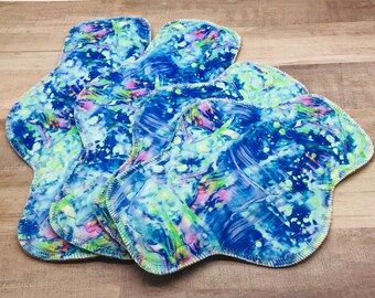 Paints Splash, Choose Size and Absorbency, Minky Reusable Menstrual Cloth Pad, Mother Moon Pad