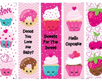 Kawaii Valentine Sweet Treats Book Marks