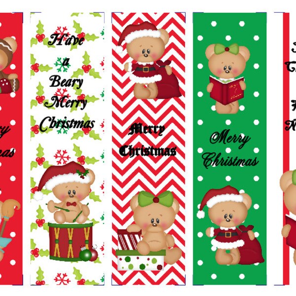 Dressed for Christmas Bears Book Marks