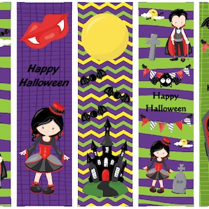 Halloween Vampire Kids Book Marks