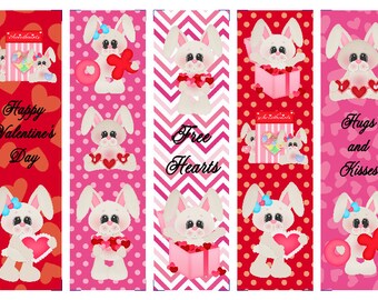 Valentine Bunny Love Book Marks