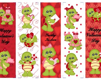 Valentine Turtley In Love Book Marks