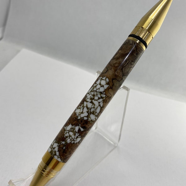 Custom Brass Ball Point Pen with Cap and Fidget Spinner on the end