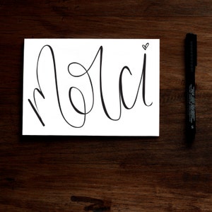 Merci - Printable Greeting Card - Thank You in French