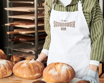 Delantal para adultos "In My Sourdough Era" / Perfecto para hornear, regalos de cocina, decoración de cocina, pasión gastronómica, estilo único, regalo de panadero de masa madre
