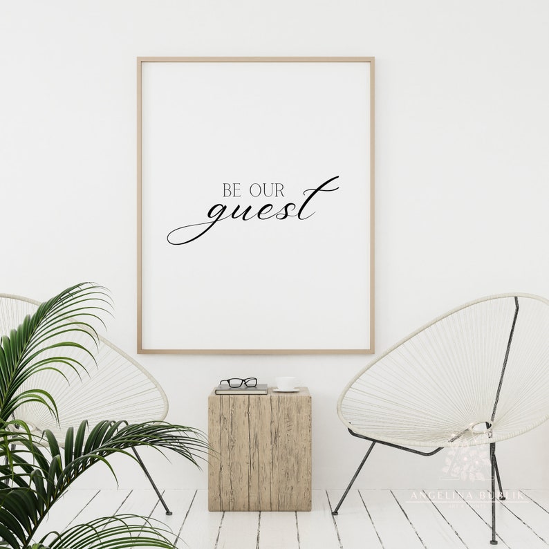 Be Our Guest PRINTABLE DOWNLOAD Multiple Sizes Guest - Etsy
