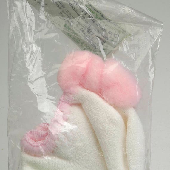 1970s Pom Pom Socks Sports Socks Pink Stitch Ankl… - image 2