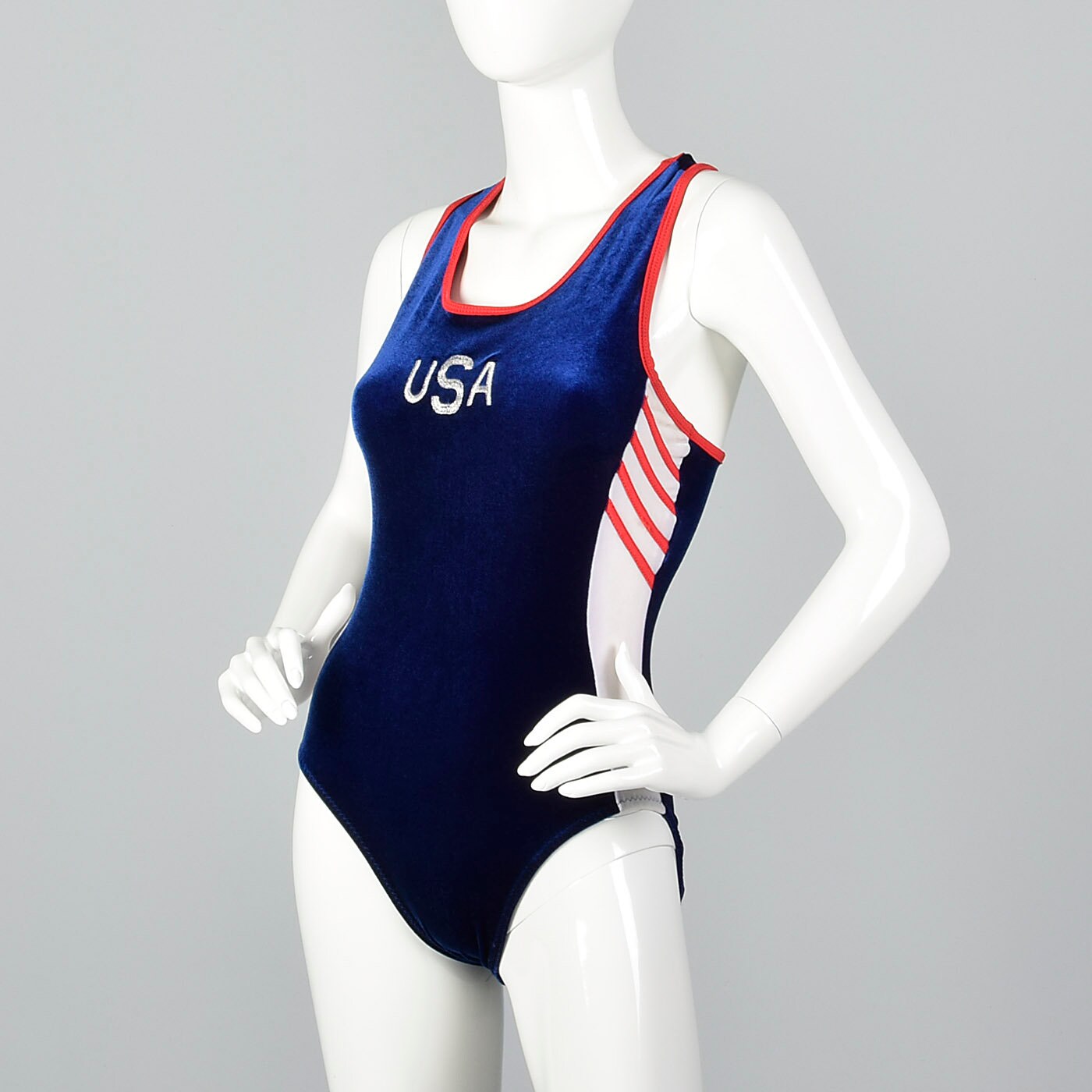 XXS Navy USA Leotard Vintage 90s Dance Gymnastics Sportswear - Etsy