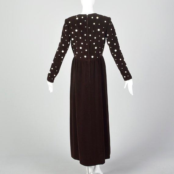 Large Marshall Field & Company 1970s Brown Maxi D… - image 3