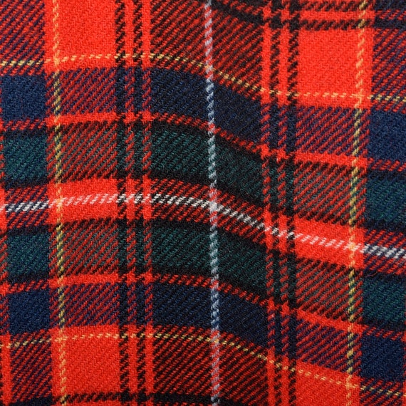 XS 1970s Plaid Skirt Pendleton Red Tartan Midi 70s - image 8