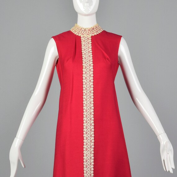 Small 1960s Pink Maxi Dress Vintage Prom Dress La… - image 4