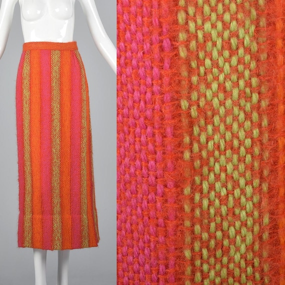 Medium 1970s Tweed Maxi Skirt 70s Hippie Maxi Skir