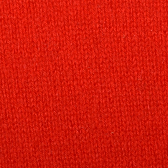 Small 1980s Red Sweater Cashmere Wool V-Neck Ligh… - image 7