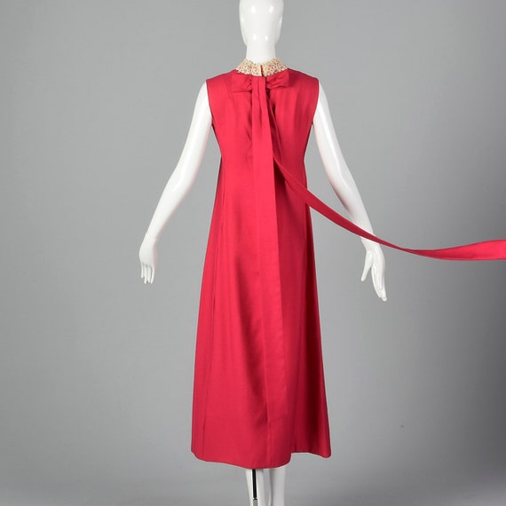 Small 1960s Pink Maxi Dress Vintage Prom Dress La… - image 3