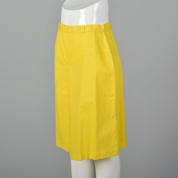 Small 1960s Bright Yellow Skirt Mod Mini Skirt Co… - image 3