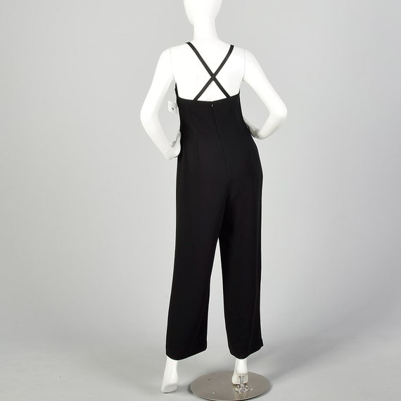 Medium 1980s Alberto Makali Jumpsuit Black Tuxedo… - image 2