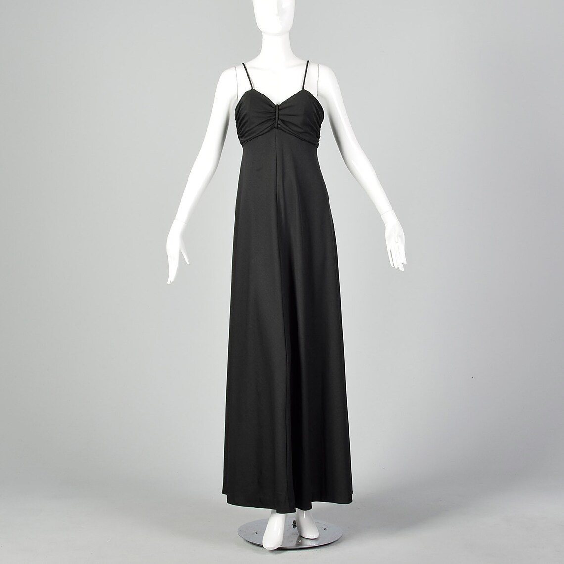 Vintage 1970s Black Halter Sequins Dress | XS/S