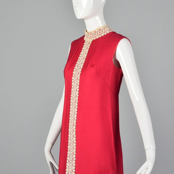 Small 1960s Pink Maxi Dress Vintage Prom Dress La… - image 5