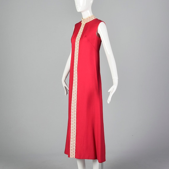 Small 1960s Pink Maxi Dress Vintage Prom Dress La… - image 2