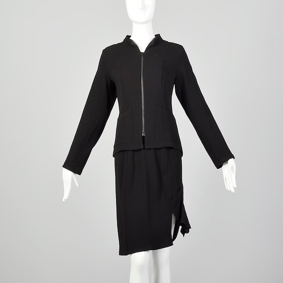 Small Babette Black Skirt Set Matching Knit Jacket