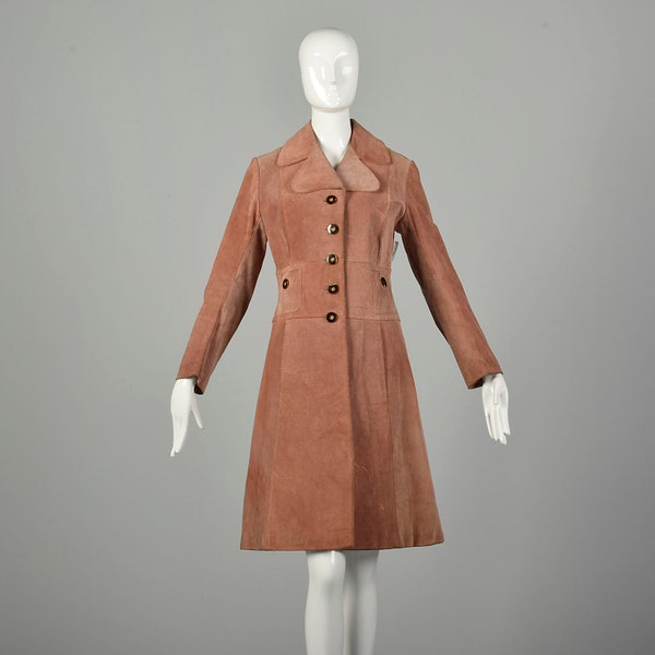 70s Tan Trench Coat S