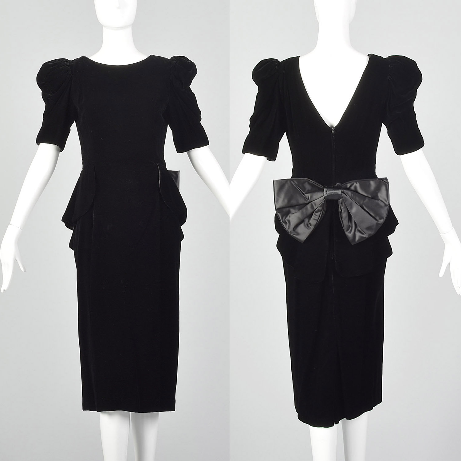1980s peplum dress