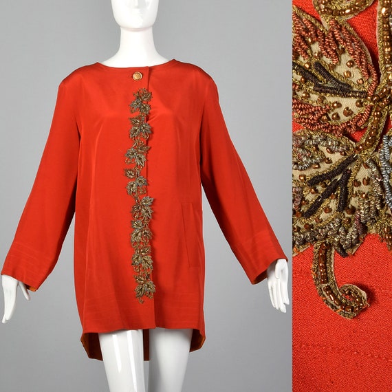 1980s Anne Klein Silk Blouse