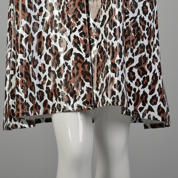 Medium 1980s Leopard Raincoat Cheetah Print Vinyl… - image 6