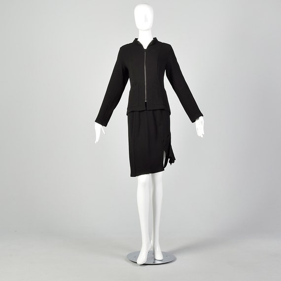 Small Babette Black Skirt Set Matching Knit Jacke… - image 4