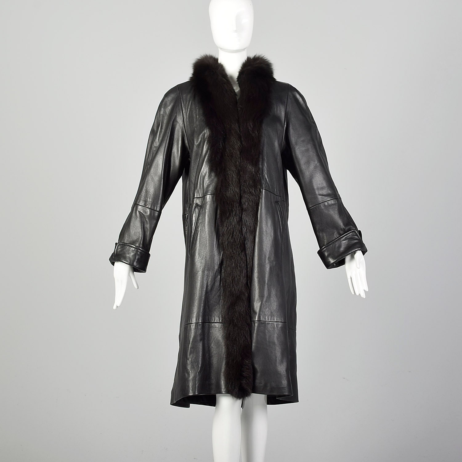 Leather Swing Coat - Etsy UK