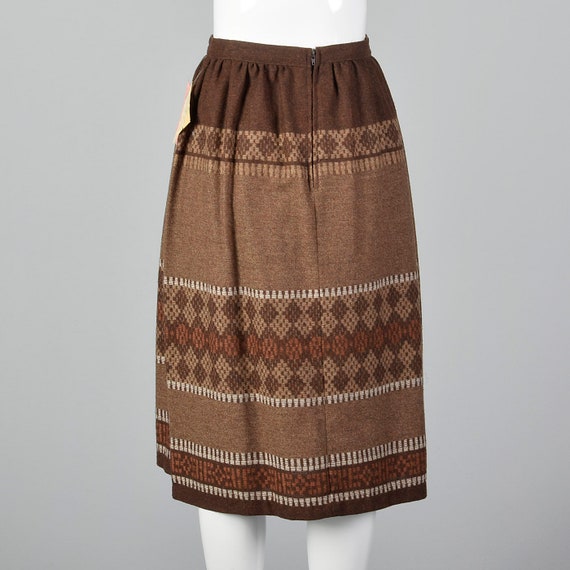 XS Deadstock Lord and Taylor Brown Skirt Wool Ble… - image 4