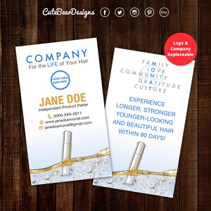 Monat Business Cards, Vertical, Monat Business Card, Monat Hair Care, Printable, Digital