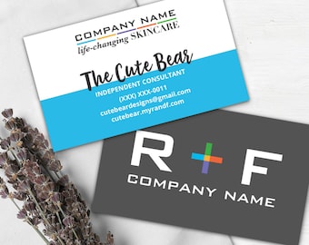 Rodan and Fields Business Card, R and F Cards, RF, Rodan Business Card, Unmeasured, Marketing, Branding, Printable, Digital