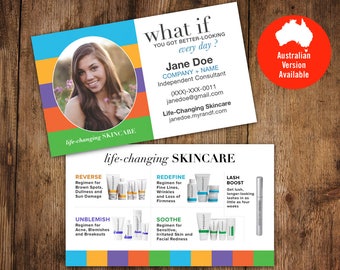 Rodan and Fields Business Cards, R and F Cards, RF, Rodan Business Card, Marketing, Branding, Printable, Digital