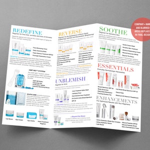 Rodan and Fields Brochure, Rodan Fields Brochures, Tri-fold, RF Product ...