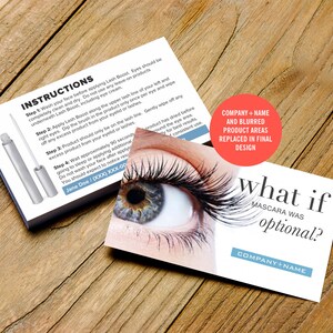 Carte de visite Rodan et Fields, Carte Lash Boost, Instructions, R et F, RF, Imprimable, Numérique