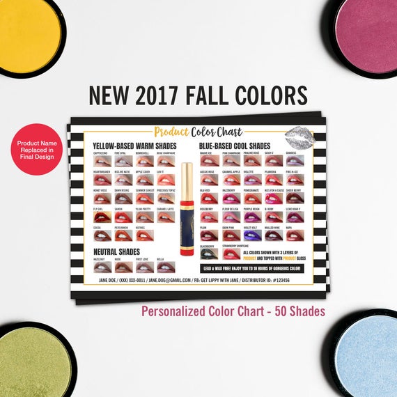 2017 Lipsense Color Chart